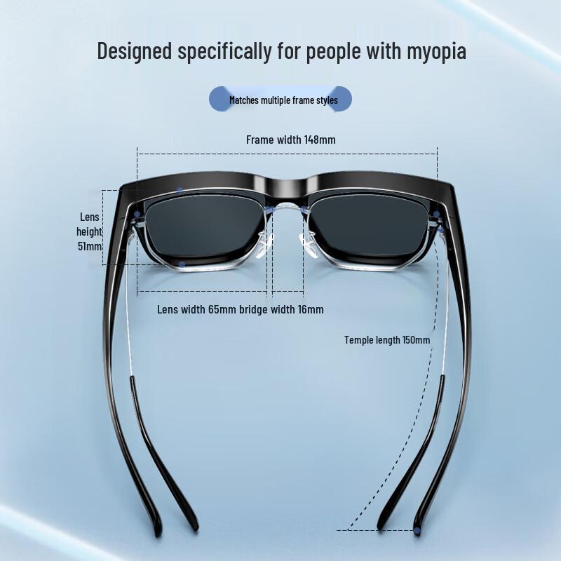 Jingdong Crafted Retro Polarized Over-glasses Sunglasses