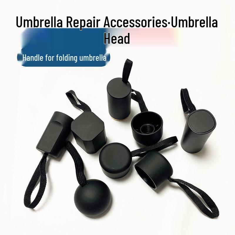 Small Black Umbrella Handle Replacement - Capsule Grip Repair Accessory