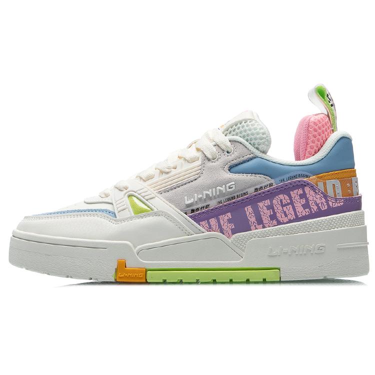 

LiNing 001 Coverage Термостойкие Нескользящие Низкие Кеды для Скейтборда Женские Белые Синие Фиолетовые 36