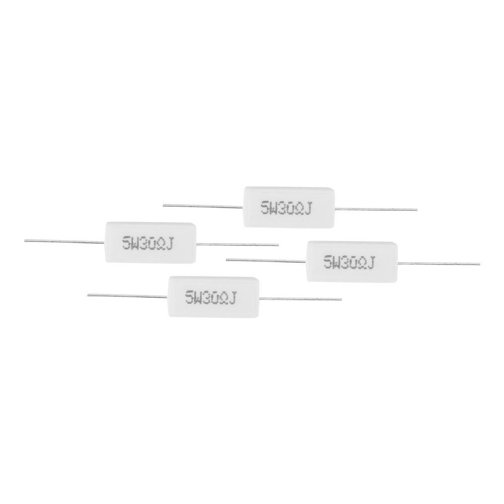 10Pcs Cement Resistor Power Resistance 5percent  Electronic Components 5W(30R)