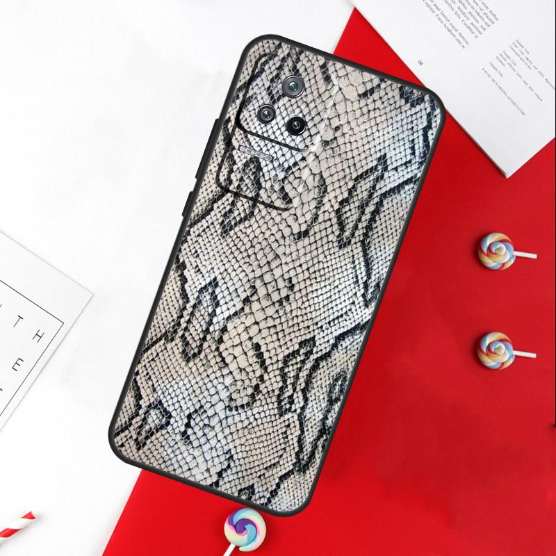 Snake Texture Cover For Xiaomi 14 Ultra 15 13 11T 12T 13T 14T Pro POCO X7 Pro X3 X5 X6 M6 F5 F6 Pro Case