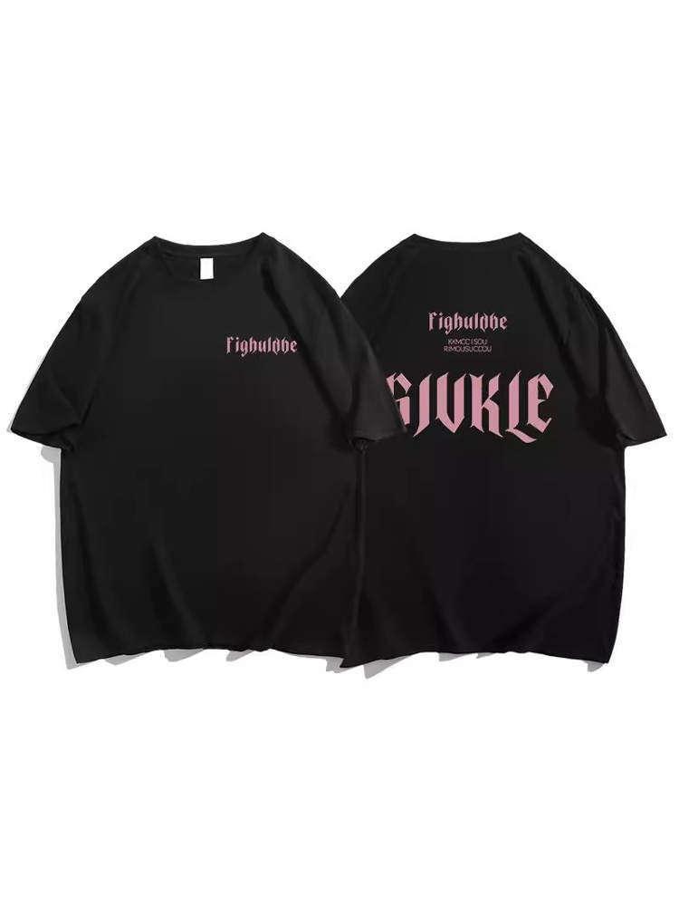 American Retro Plus Size Cotton T-Shirt - Women's Summer Casual Loose Fit, Mid-Length, Short Sleeve.