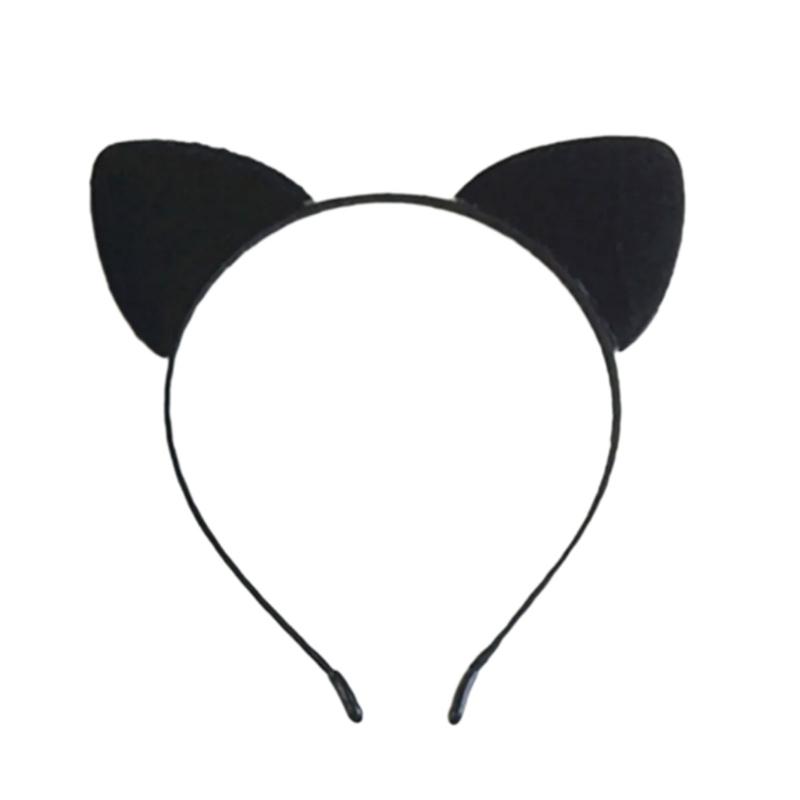Djur Katter Rollekostym Djuröron Huvudbonad Svans Choker Halsband för Barn Pojke Flicka Cosplay Halloween Maskerad