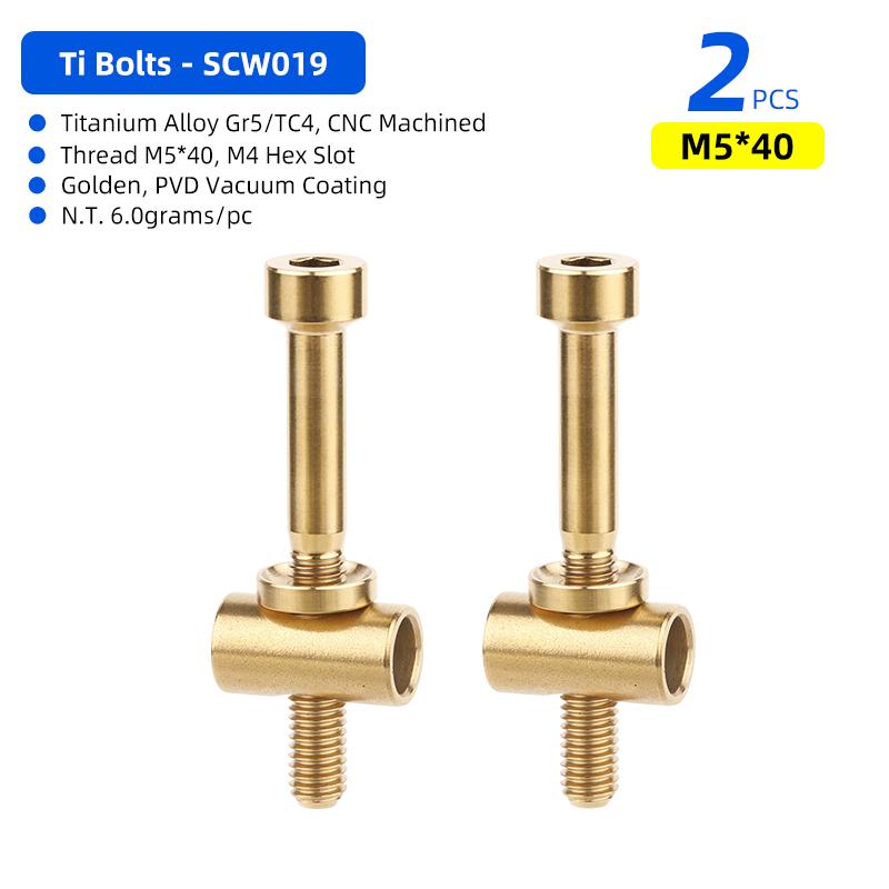 Deemount Seatpost Titanium Bolts 30/40mm CNC-machined TC4 Screw Bicycle Saddle Fastening M4 Hex Slot MTB Road Seat Post Fixing