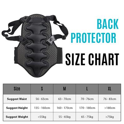 Motorcycle Back Protector Detachable Thick EVA Protection Back Pad Cushion for Motorcycling Mountain Biking Skating Skiing