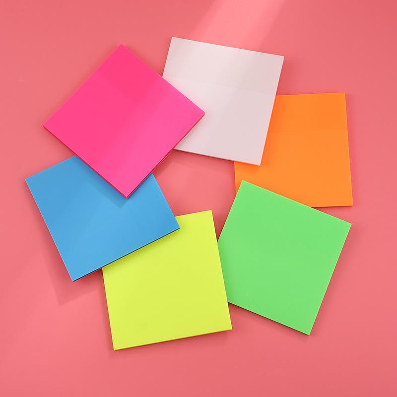 50 Sheets Colorful Waterproof PET Transparent Memo Sticky Note Paper Daily To Do It Check List Paperlaria School Stationery