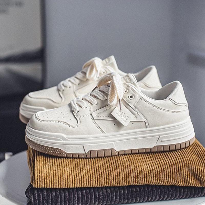 

2025 Весна Осень Обувь Мужская Модная Кроссовки Дышащая Брендовая Мужская Обувь Крутой Уличный Стиль Бежевый Черный Мягкая Толстая Подошва 39 бежевый