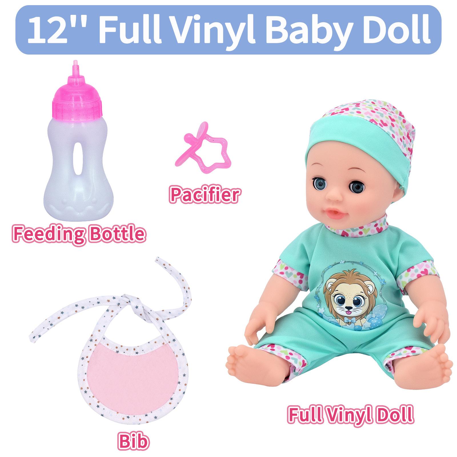 

12 Inch Simulation Doll Environmentally Friendly Full Body Soft Rubber Drop Resistant Material Reborn Doll Fashion Dress Up Doll Girl Doll Soft rubber doll