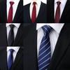 Men Stripes Pattern Tie Made Of Polyester With Stripe Design For Wedding Attire