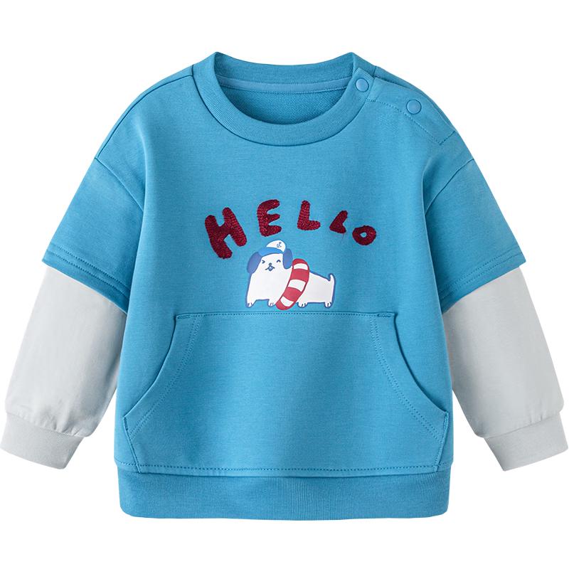 Minibala Boy s Faux Two-Piece Sweatshirt 80