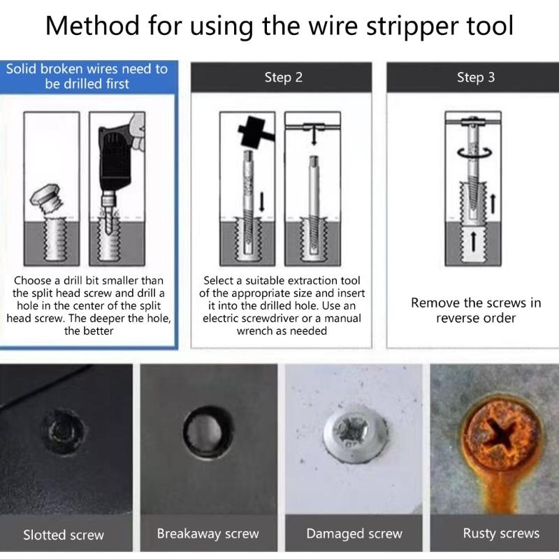 26 Piece Screw Extractor Kit 135 Degree Split Point With Alloy Drill Bit And Impact Adapter For Damaged Bolt Nut Removal