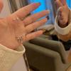 Königsgelenk Name Daji rosa Diamant Liebeskette weiblich einfach süße Schleife für Freundin Schlüsselbeinkette