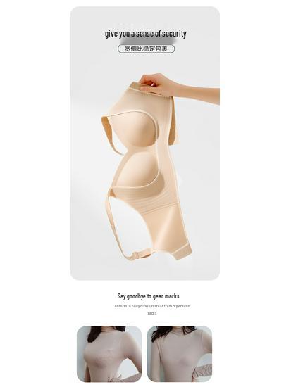 **Adjustable Soft Support Seamless Uplift Bra - No Underwire, Anti-Sagging, Side Support**