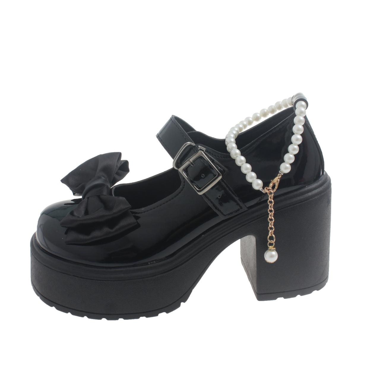 

Весенняя мода в британском стиле, кожаные ботинки с квадратной головкой, женские узкие ботинки на толстом каблуке с молнией сзади, женские полусапожки большого размера 39 чёрный