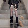 Ladies' Black Rivet Fishing Net Knee High Socks Hollow Socks Long Black Silk Suspender Sexy Silk Mesh Stockings