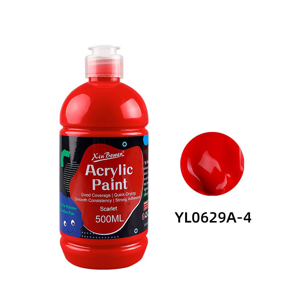 Acrylic Paint Set - 12 Colors, 500ml, Waterproof, Ideal for Art Students and DIY Projects