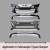 Fits 13 Tiguan models: front/rear bumpers; 15 models: front bumper guard; 16-18 models: front/rear bumper guards.