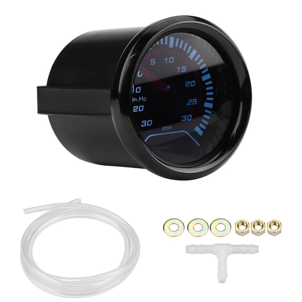 Universal 52mm Car Smoke Dial Face Turbo Boost Turbocharged Pressure Gauge