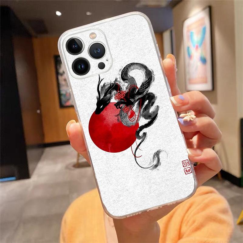 

Dragon ink Tattoo Designs Phone Case Carcasa Funda For iPhone 17 Pro Max Air 16 15 14 13 Pro Max 15 16 Pro 15Plus Case iphone 14Pro