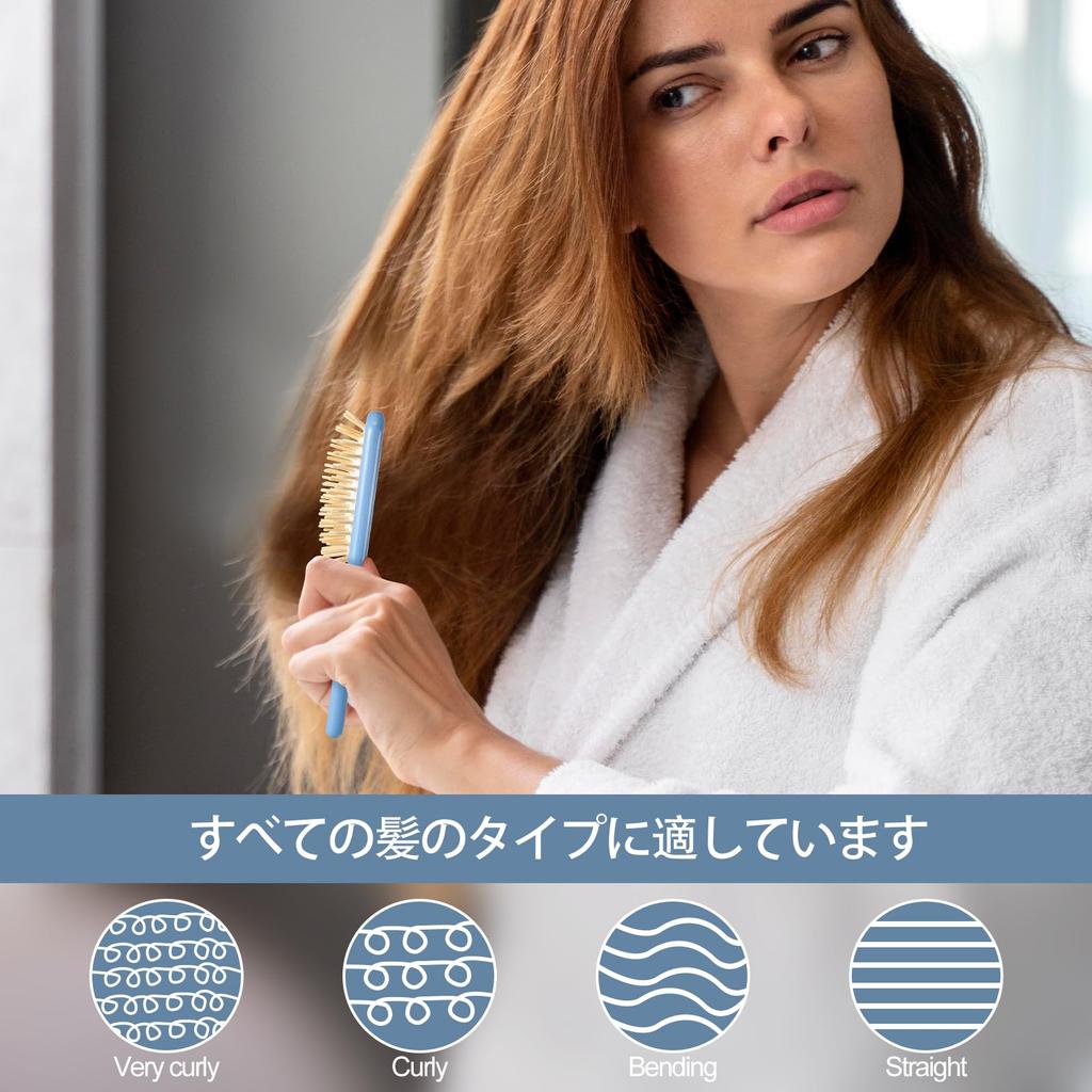 BESTOOL Hair Scalp Massage Wooden Retro For and Paddle High Hair Shiny Beautiful Hair Thinning Hair No Tangle Brush, Comb, Comb, Style, Women, Men,