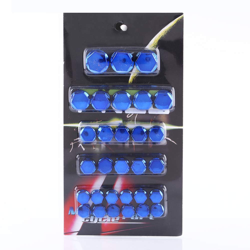 

KIMISS 30PCS Motorcycle Screw Cap, Motorcycle Motorcycle Screw Nut Bolt Cap Cover Decoration Yamaha Kawasaki Honda (Blue) default синий