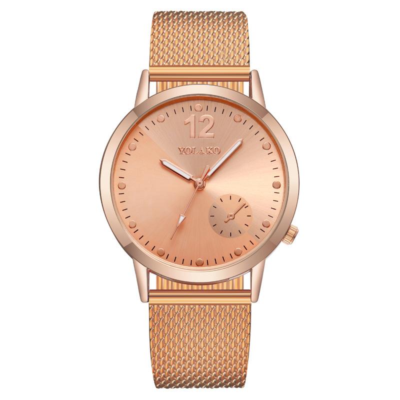 

Жіночий годинник JYL Модний Кохання Пара Шкіряний Ремінець Rose Gold індійська жовтого кольору