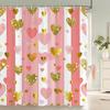 Home Shower Curtains for Bathroom Waterproof Fabric Nordic Style Tropical Plant Fruit Pattern Bathroom Curtains Shower Curtain