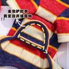 Pet Winter Warm Fleece-Like Four-Legged Bodysuit With Belly Cover British Style Striped Design Dogs Cats