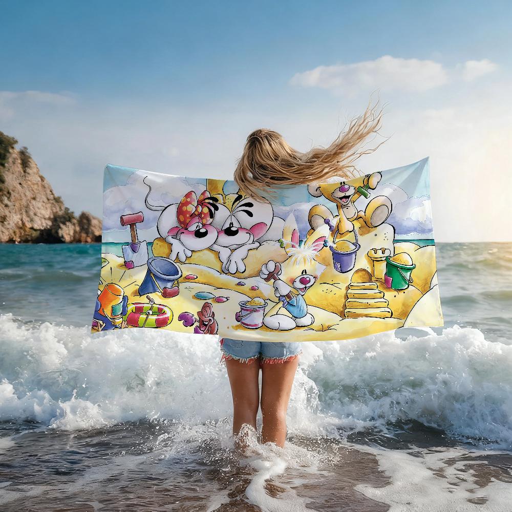 Cartoon D-Diddl Rat Towel Towels For Beaches Yoga Studios Gyms Hot Springs Swimming Pools And Picnics