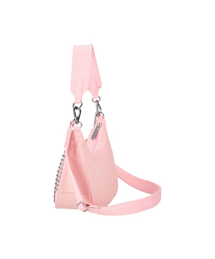 LeSportsac Official SM CONV HOBO Shoulder Bag with W Stones4097, Women's, Beaded Pink