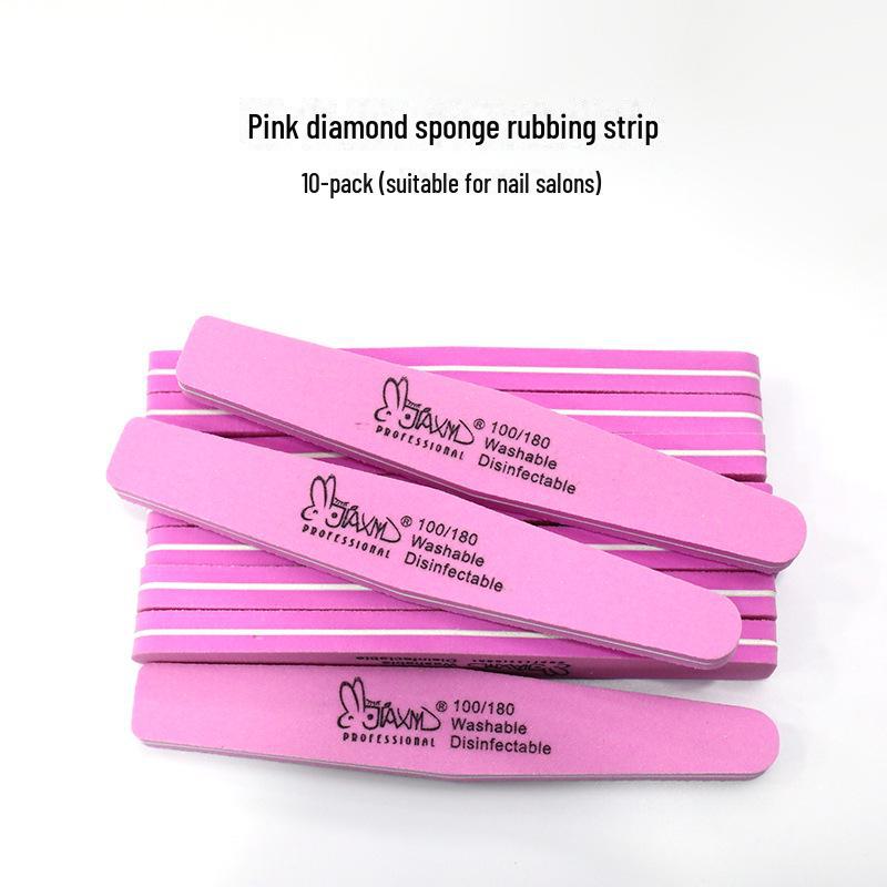 Xinjian Diamond Double-Sided Nail File Set - Includes Sponge, Polishing, and Rubbing Strips