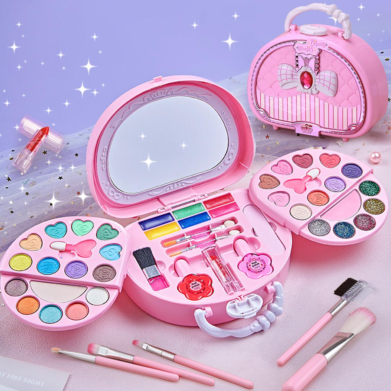 

Toys Kids Toys Washable Makeup Girl - Makeup Kit for Girl, Real Make Up Set, Birthday for Girl 4 5 6 7 8 9 10 Year Kids Gift