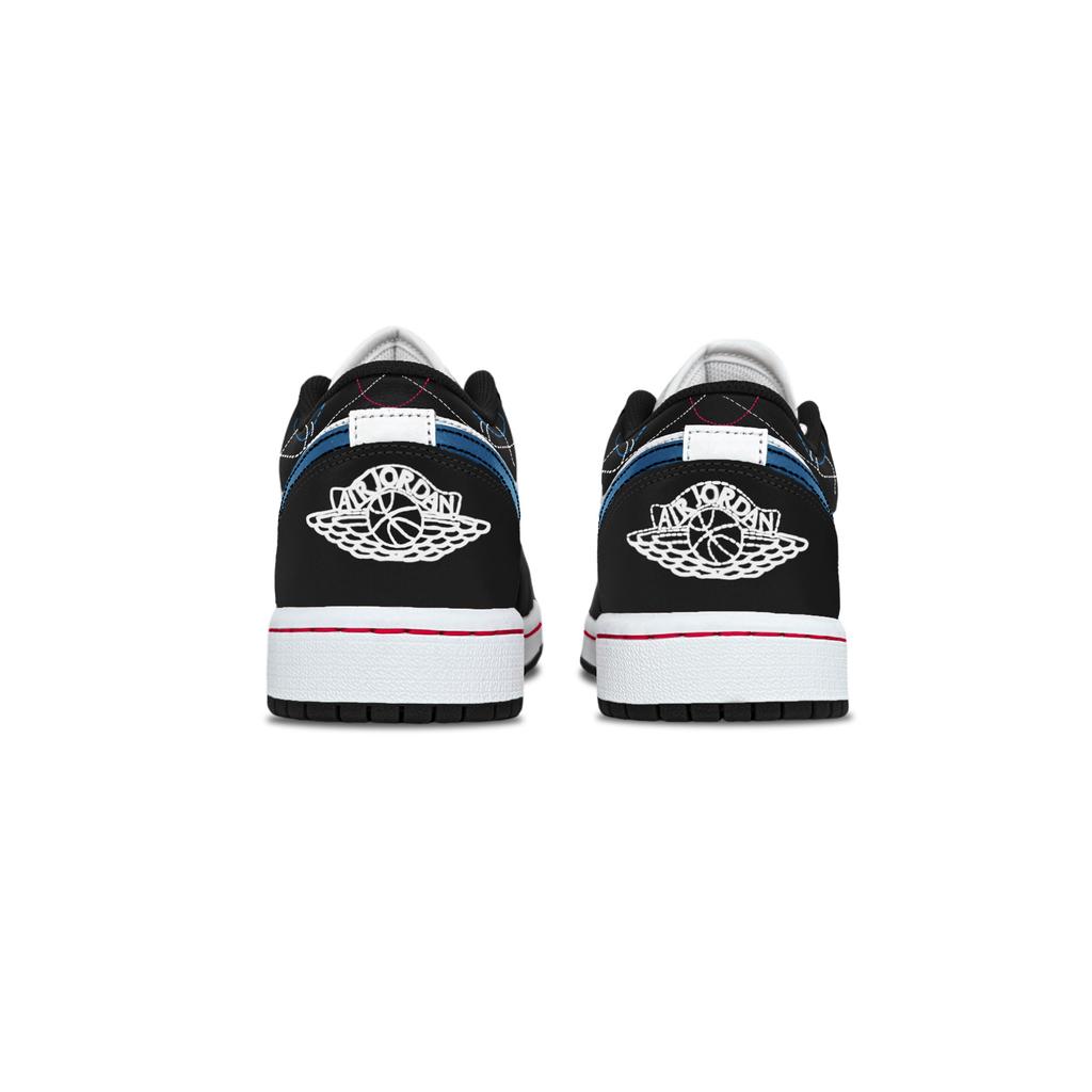 Jordan Air Jordan 1 Space Exploration Leather Low Top Vintage Basketball Shoes Unisex Blue Black White 553558-165(Team266-)