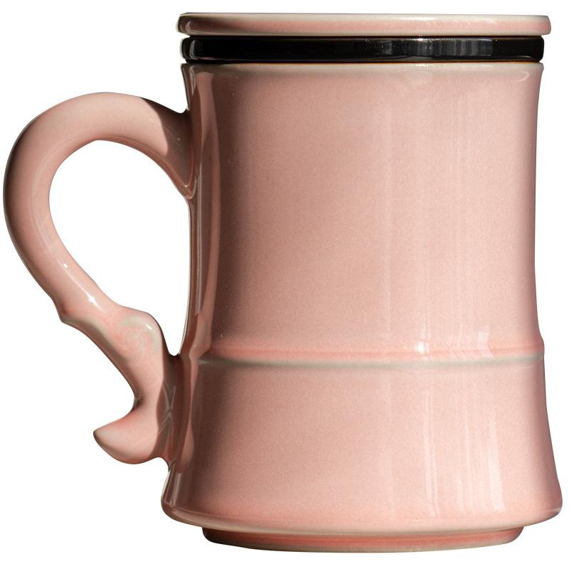 Pink Ceramic Mug Water Cup Tea Cup Muse Festival Gift Ladies High Value Office Cup Cup
