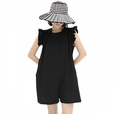 Rashguard for Swimsuit for UV With Pockets [YOUHA] Women, All-in-One, Amphibious, Women, Body-Concealing, Shorts, Cute, Stylish, Beach, Pool, Ruffles,