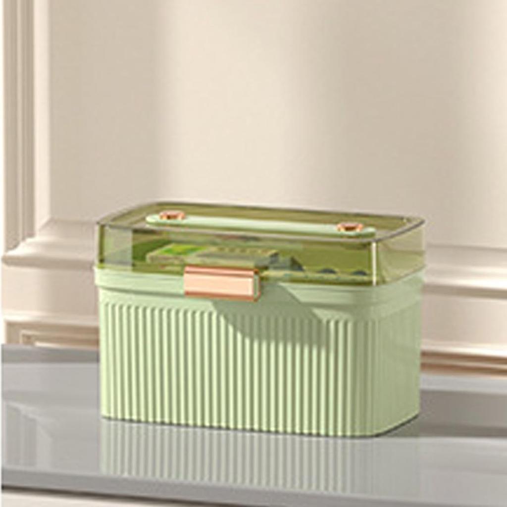 Zerodis Household Box,Portable Transparent Plastic Double Layer Medical Container First Aid Case Medical Case Family Box Organizer with Security Lock