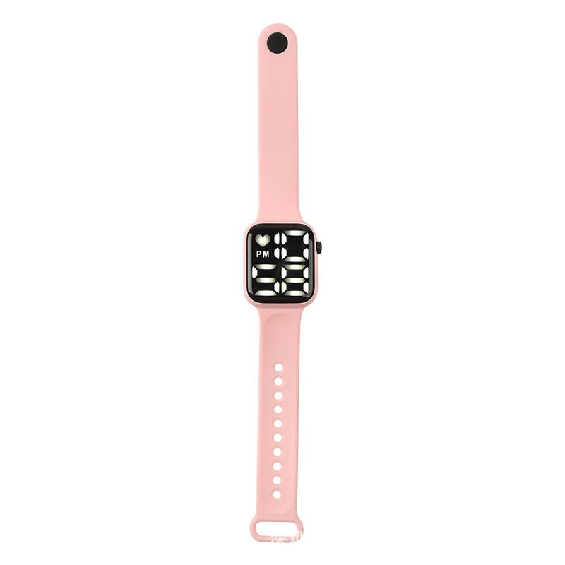 Key white LED electronic watch small square movement bright light personality wind trend electronic watch student couple LED electronic watch