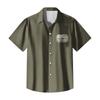 Independence Day printed men's casual short-sleeved shirt for slimming and fashionable men