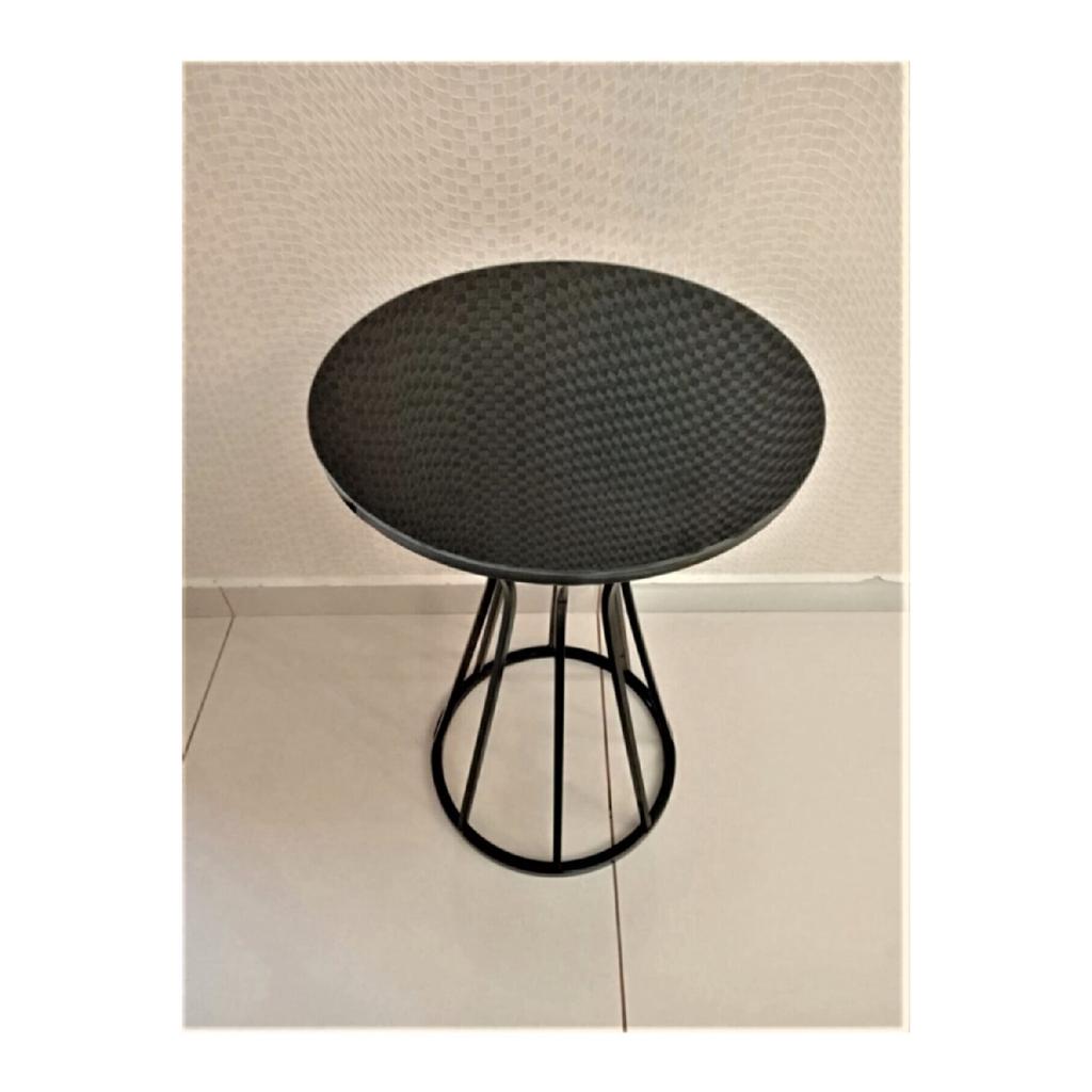 Gold Bronze Single Hourglass Side Table