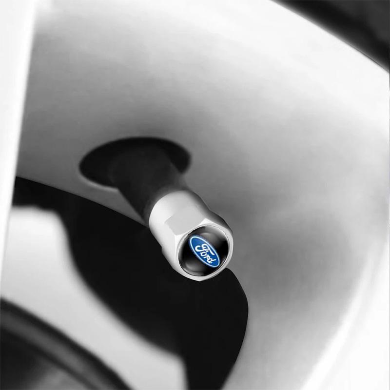 4Pcs/Set Car Wheel Tire Valve Caps Metal Stem Cover For Ford Escape Kuga Mondeo Ecosport Fiesta Focus 2 3 MK1 MK2 Fusion Ranger