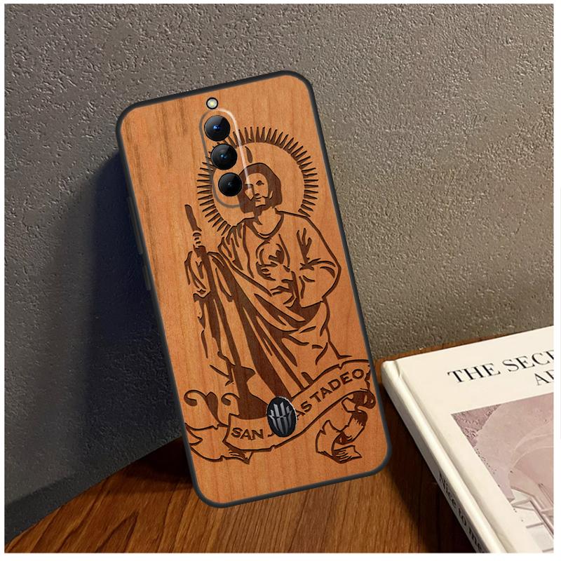 Guadalupe San Judas Wood Case For Nubia Red Magic 9 Pro Plus RedMagic 8 8S Pro Plus 5G 5S 6R 6 7 6S 7S Pro Cover