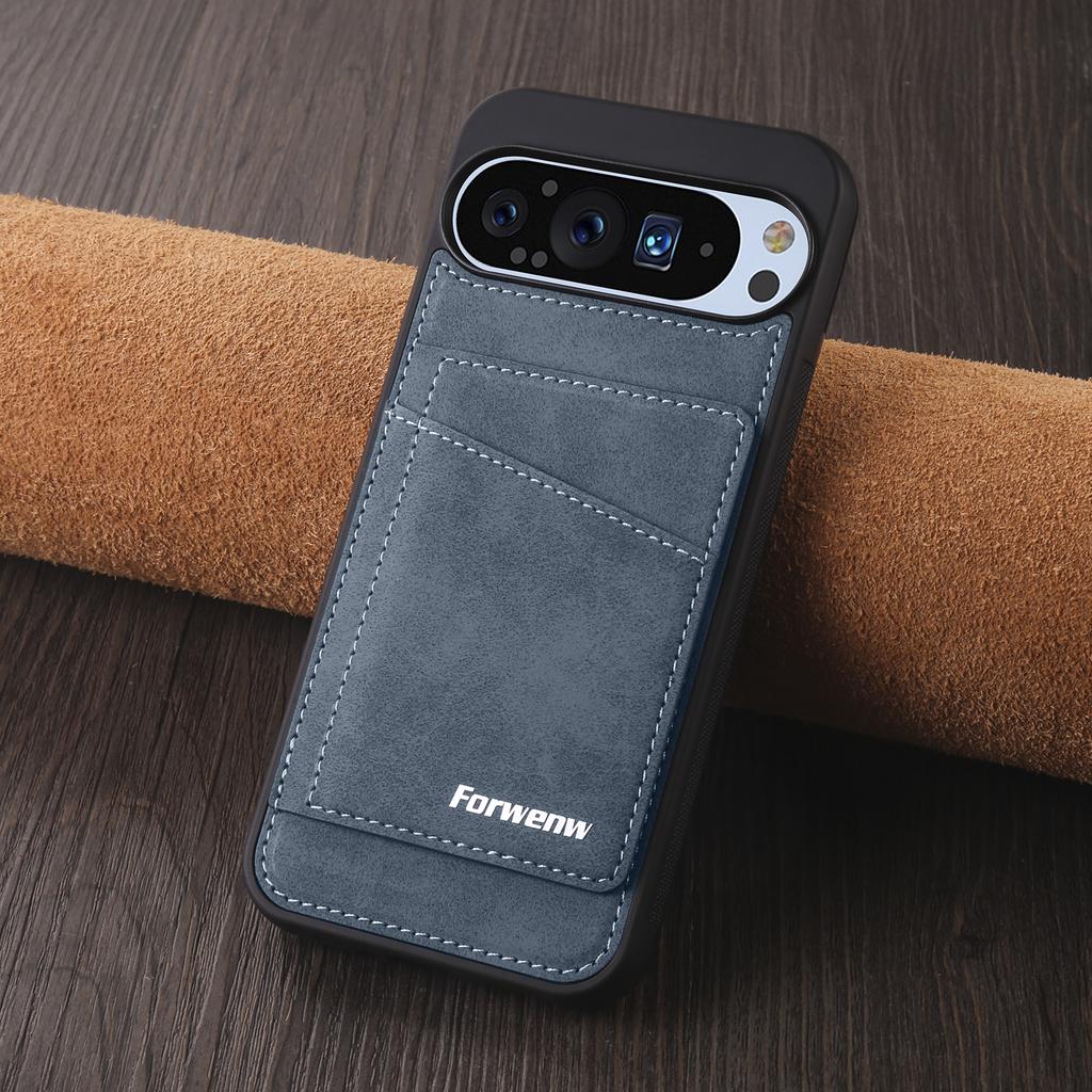 Capa de Couro de Luxo para Negócios Para Google Pixel 10 9 8 Pro 9A 8A 9 10 Pro XL Carteira Flip Magnética Slots para Cartões Capa de Telefone