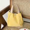 Corduroy Canvas Lunch Bag Solid Ribbed Outdoor Portable Tote with Handle Kids Student Handbag