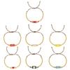 Pulseira Feita à Mão Trama de Pulso Com Cristal e Contas de Cobre Tom Dourado Perfeita Para Qualquer Ocasião