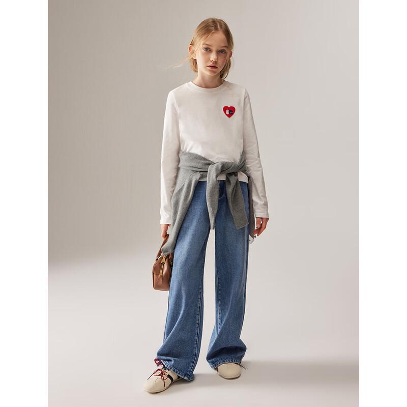 ELLE KIDS Girls  White Patch Long-Sleeve T-Shirt 160