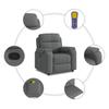 Massage Chair Dark Gray Fabric