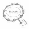 Retro Elastic Bracelet Cross Charm Bracelet Alloy Material for Daily Party