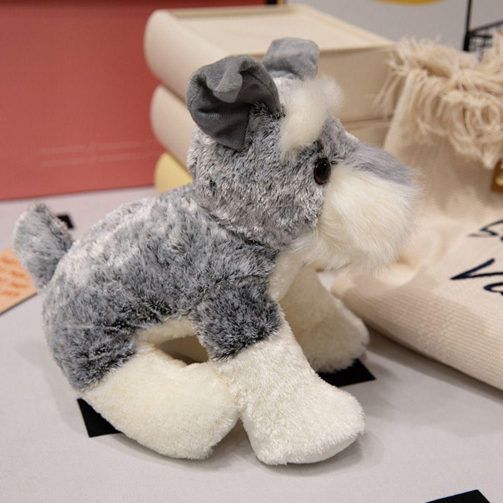 Stuffed Animal Schnauzer Dog Plush 22/30/40CM Stuffed Puppy Doll Dog Plush Toys Birthday Gift