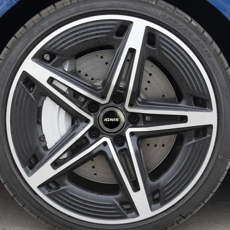 4 Stück 56/60/65mm Legierung Auto Radnaben-Mittelkappen Aufkleber Für Suzuki IGNIS Logo Emblem Abzeichen Auto Außen Zubehör