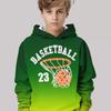 3D Digital Printed Basketball Element Gradient Pattern Goal Moment Hoodie, Perfect Gift
